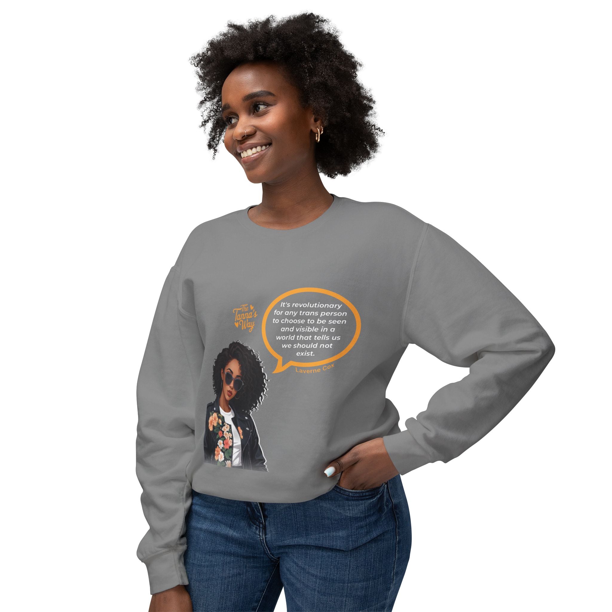 Laverne Cox | Unisex Lightweight Crewneck Sweatshirt